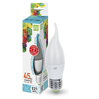 Лампа светодиодная ASD Standart СА37 Свеча на ветру E27 220В 5Вт 450Лм 4000К 37х115мм картинка 